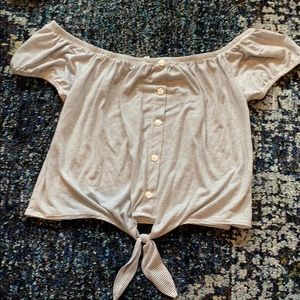 stripped off the the shoulder top